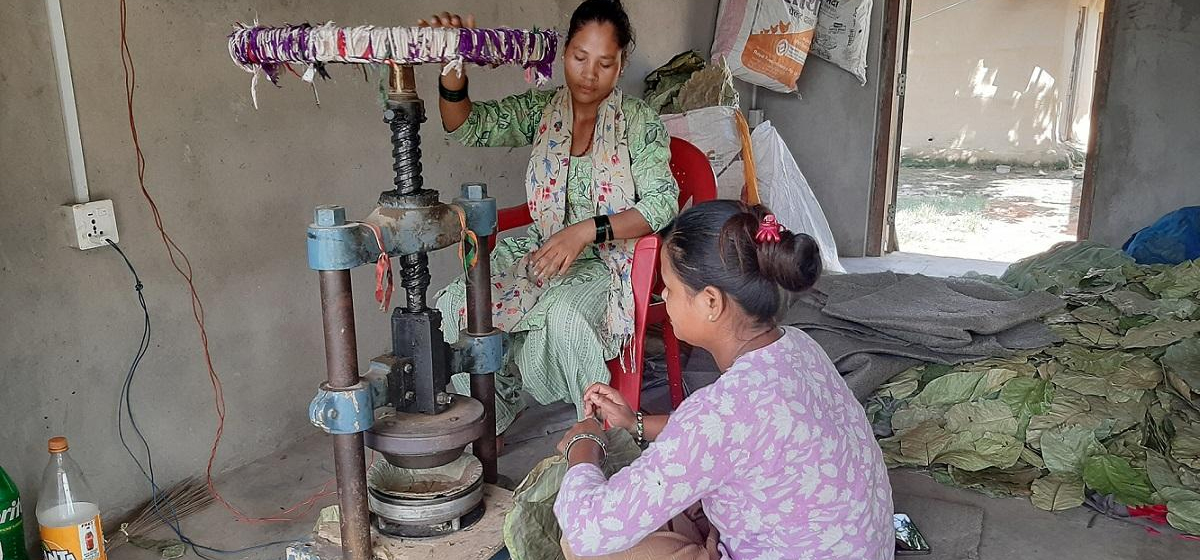 दुनाटपरी बनाएर आत्मनिर्भर बने महिला समूह