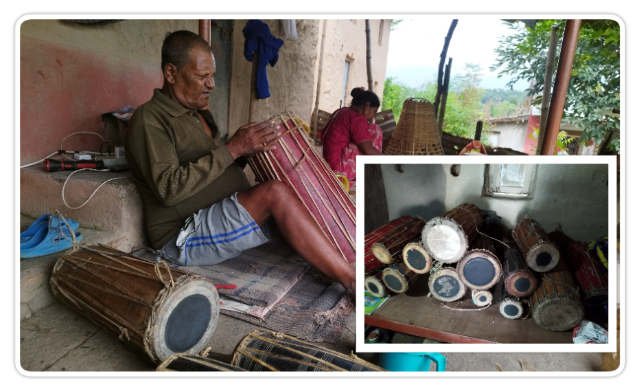 तिहारका लागि मादल बनाउन व्यस्त चित्रे बादी - nagariknews.nagariknetwork.com