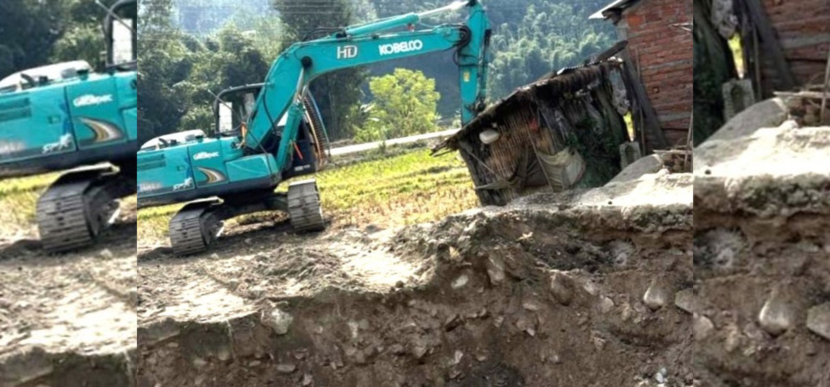 गाउँपालिका र प्रशासनको निर्देशनपछि रोकियो अबैंध उत्खनन्