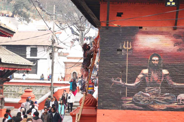 महाशिवरात्रिको पूर्वसन्ध्यामा पशुपतिमा शोभायात्रा