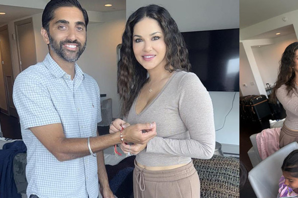 सन्नी लियोनीले भाइलाई राखी बाँध्दै सेयर गरिन् तस्बिर