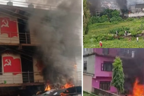 सुर्खेतमा जेन-जी आन्दोलन: सरकारी कार्यालय र नेताका घरमा आगजनी