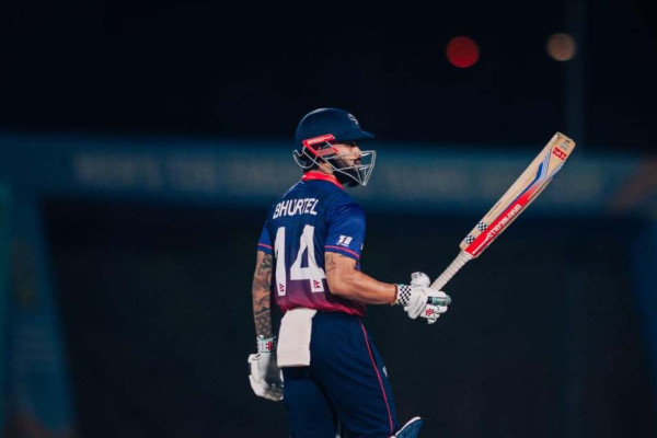 नेपाललाई सुरुवाती झड्का: भुर्तेल ५ रनमै आउट