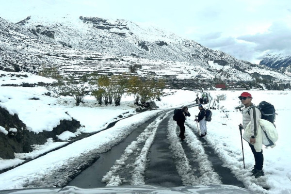 हिउँ पन्छाएर नार्पाभूमि जाने बाटो खुलाइयो