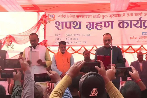 मन्त्रालय भागबन्डामा सात दलबीच सहमति, मुख्यमन्त्रीसँगै तीन मन्त्रीको शपथ