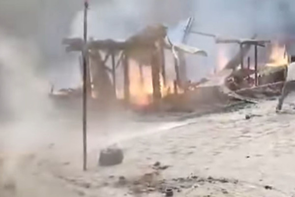 गोरखाको रिपुम गुम्बामा आगलागी