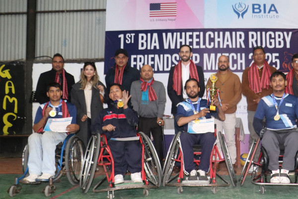 नेपालमै पहिलो ह्वीलचेयर रग्बी मैत्रीपूर्ण खेल सम्पन्न, बीआईए इन्स्टिच्युट विजयी