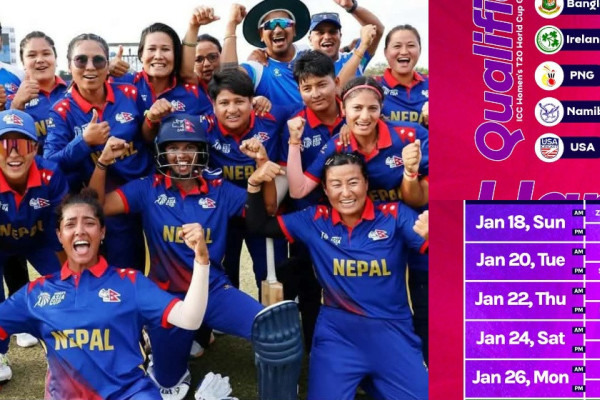 महिला टी-२० विश्वकप छनोट : नेपालको पहिलो खेल थाइल्यान्डसँग