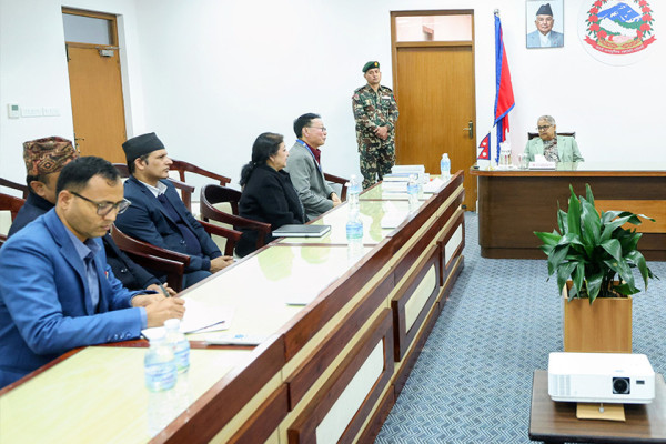 प्रधानमन्त्रीसँग सङ्गीत तथा नाट्य प्रज्ञा प्रतिष्ठानका पदाधिकारीको भेट