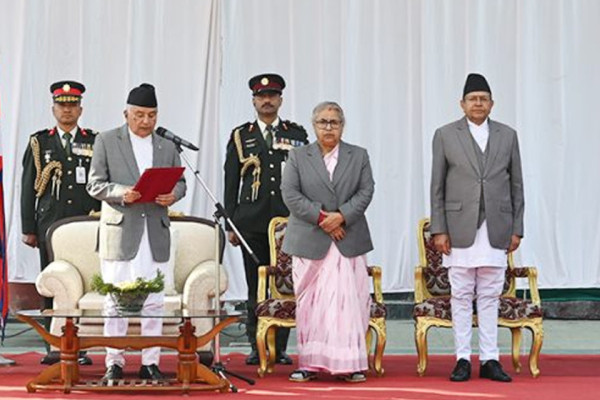 पूर्वरथी शर्मा परराष्ट्रमन्त्री, लिए शपथ