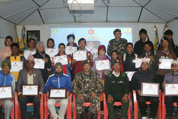 पृथ्वी जयन्ती दिवसमा नेपाली सेनाद्वारा हाजिरी जवाफ प्रतियोगिता