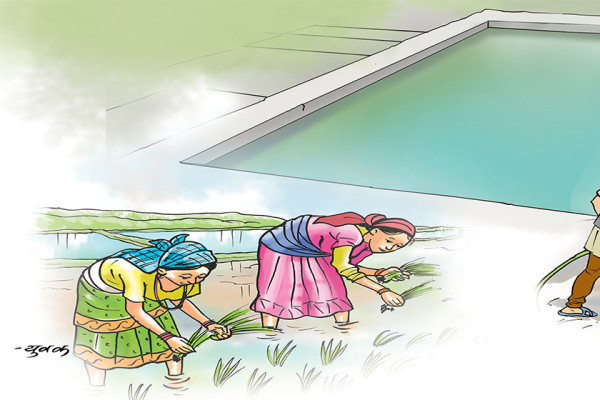 सिँचाइका लागि बर्खे पानी भण्डारण