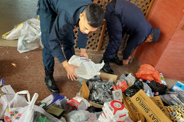 कपिलवस्तुमा साढे ५ लाख बढीको अवैध सामग्री बरामद