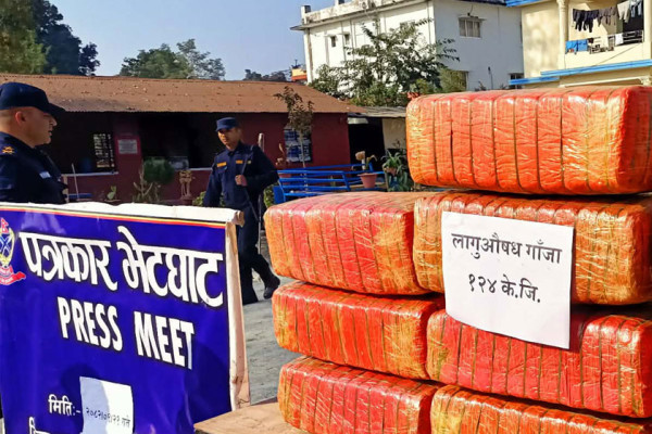 चितवनमा १२४ केजी गाँजासहित दुईजना पक्राउ