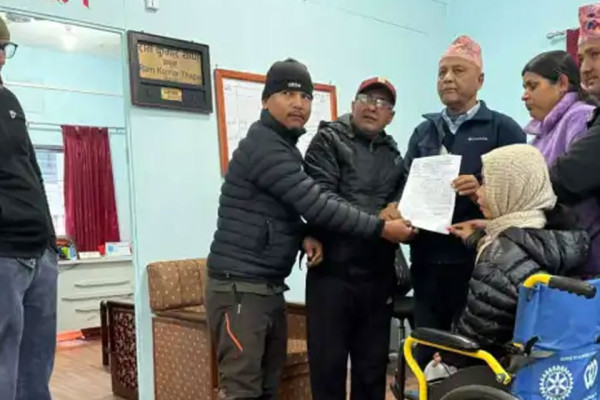 अपाङ्गता मैत्री संरचना निर्माणको माग गर्दै नगरलाई बुझाइयो ध्यानकर्षण पत्र