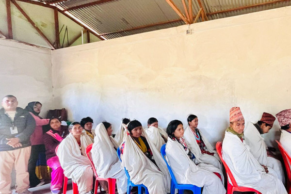 प्राथमिक उपचारसम्बन्धी तालिममा राउटे समुदायका युवायुवती सहभागी