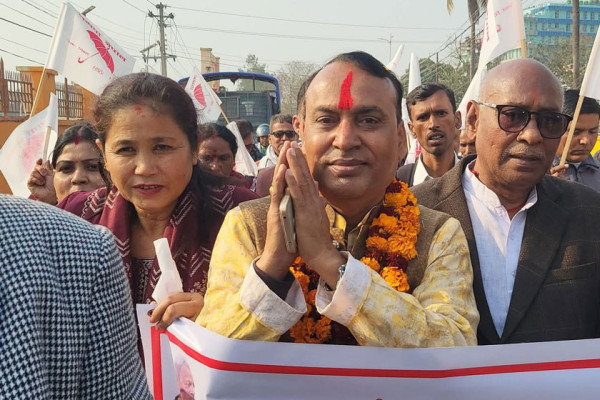 धनुषा- ३ बाट जसपाका प्रमेश्वर साहले गराए उम्मेदवारी दर्ता