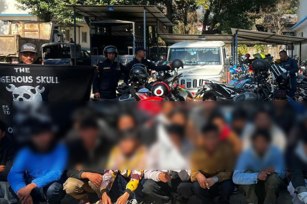 मोटरसाइकल आतङ्क मच्चाउने ‘खतरनाक खोपडी’ समूहका २५ युवा प्रहरी नियन्त्रणमा