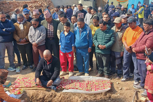 जेनजी आन्दोलनमा ध्वस्त भएको बाँडेगाउँको प्रहरी भवन निर्माण सुरु