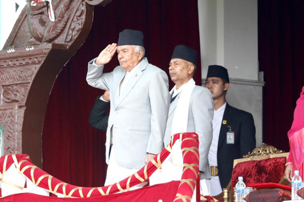 राष्ट्रपति पौडेल प्रजातन्त्र दिवस समारोहमा सरिक