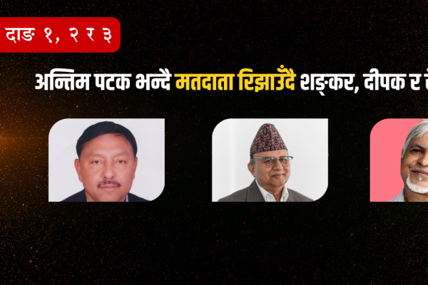 अन्तिम पटक भन्दै मतदाता रिझाउँदै शङ्कर, दीपक र रेवतीरमण