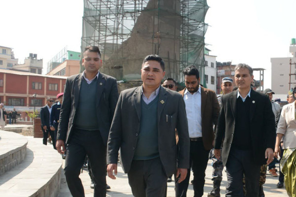 गृहमन्त्रीसहितको टोलीद्वारा धरहरा क्षेत्रको अनुगमन, पार्किङ निःशुल्क सञ्चालनमा ल्याउने विषयमा छलफल