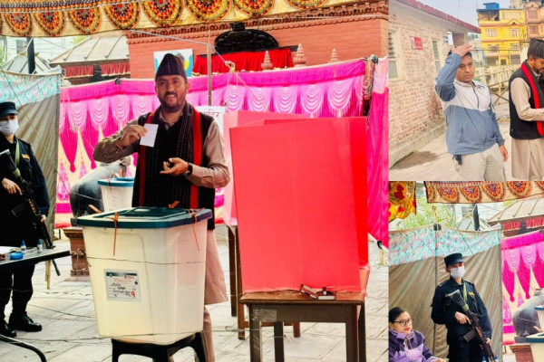 ललितपुर-२ मा जगदीश खरेलद्वारा मतदान, सबैलाई सहभागिताको अपील