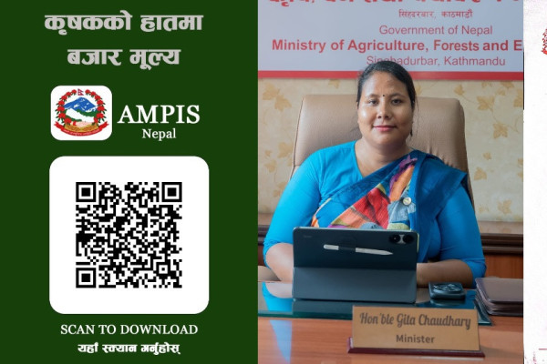 मोबाइलमै पाइने भयो १२ संघीय कृषि बजारको दैनिक थोक मूल्य, ‘एएमपिआइएस नेपाल’ एप सञ्चालनमा