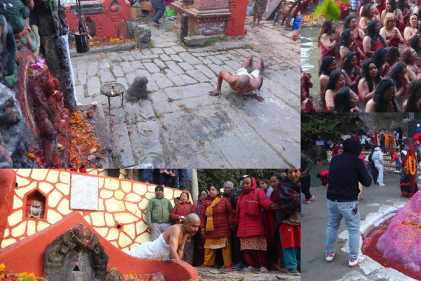 आजदेखि स्वस्थानी व्रत सुरु, शालीनदीमा स्नान गर्नेको घुइँचो (तस्बिरहरू)