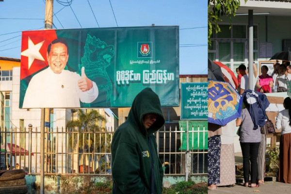 म्यान्मारमा विवादास्पद निर्वाचन : सेना समर्थित दललाई स्पष्ट बहुमत