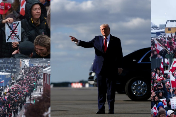 ट्रम्पले कब्जा गर्छु भनेपछि ‘हामी बिक्रीमा छैनौं’ भन्दै ग्रीनल्याण्डमा ठुलो प्रदर्शन