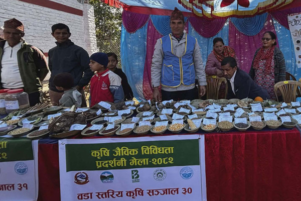 एकै थलोमा तीन सय ५० रैथाने कृषि प्रजातिको प्रदर्शन