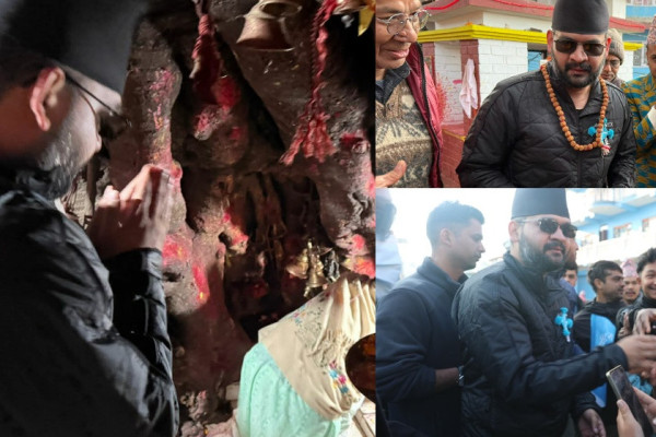 म्याङ्लुङदेवी मन्दिर पुगेका रास्वपा वरिष्ठ नेता शाहले के भने ?