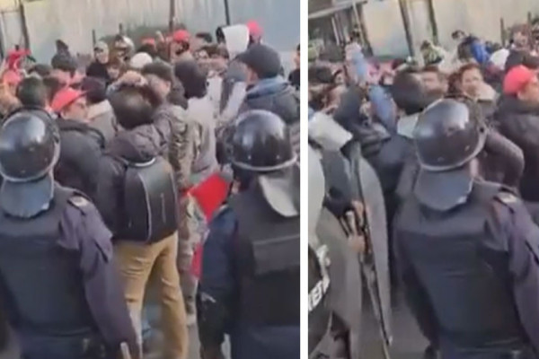 त्रिविको ताला खुलेपछि विद्यार्थीको नाराबाजी