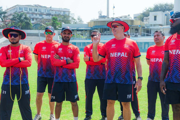 टी-२० विश्वकपअघि मुम्बई एमसीए प्रेसिडेन्ट-११ सँग अभ्यास खेल खेल्दै नेपाल