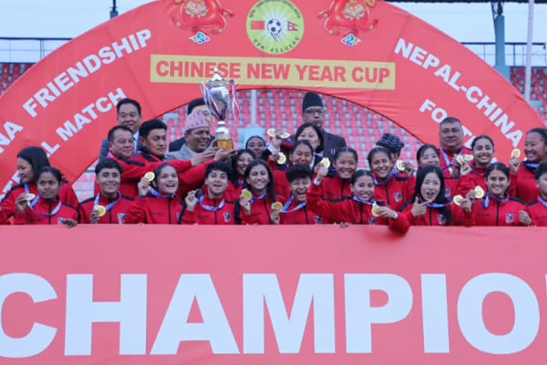 मैत्रीपूर्ण फुटबलमा नेपालले चीनलाई हरायो