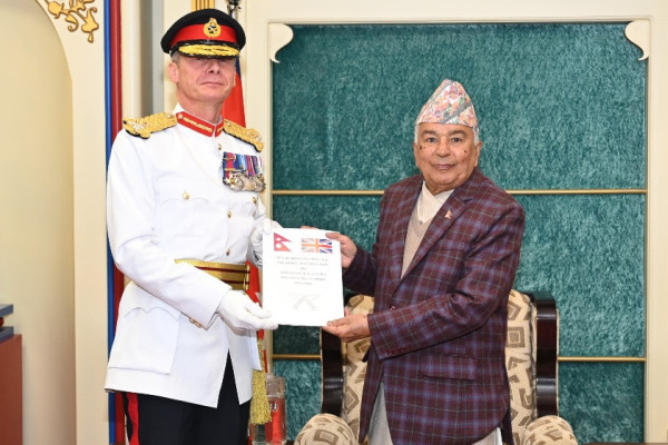 राष्ट्रपति पौडेलसमक्ष गोर्खा बिग्रेडको वार्षिक प्रतिवेदन प्रस्तुत