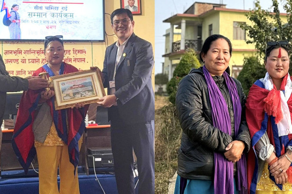 बिनापैसा नेपालका ७७ जिल्ला भ्रमण गर्ने सीतालाई सम्मान
