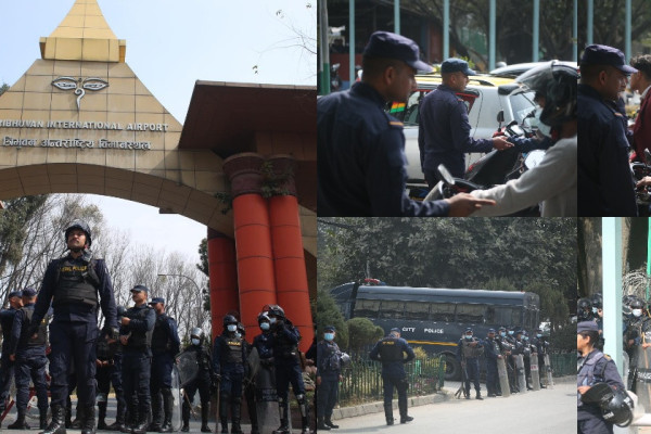 पूर्वराजालाई स्वागत गर्न विमानस्थलमा भीड, सुरक्षा व्यवस्था कडा