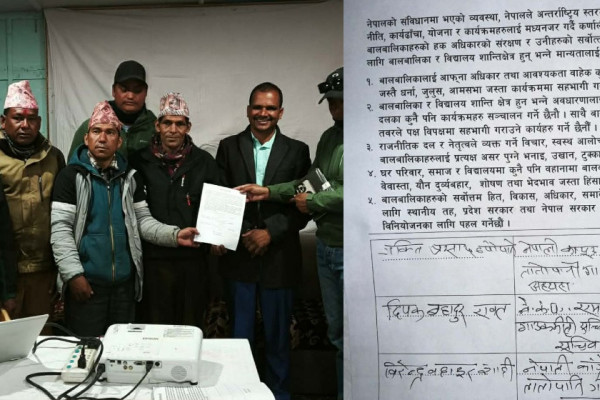 निर्वाचनमा बालबालिकाको प्रयोग नगर्ने पाँचबुँदे सहमति