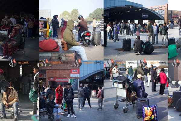 मध्यपूर्व जाने नेपालीहरू एअरपोर्टमै अलपत्र (तस्बिरमा हेर्नुस्)