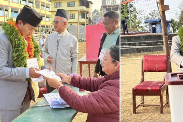 मरब क्याम्पसको केन्द्रबाट सुहाङले गरे मतदान