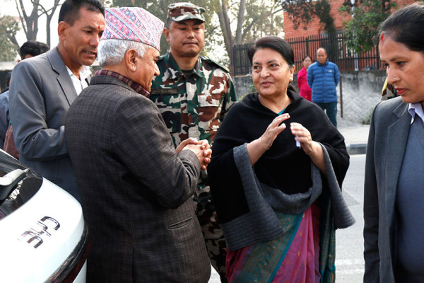 पूर्वराष्ट्रपति भण्डारीद्वारा मतदान