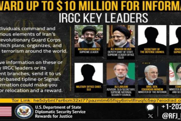 इरानी नेताहरूको बारेमा जानकारी दिनेलाई अमेरिकाले १० मिलियन डलर दिने