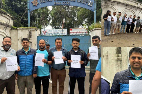 कर्फ्यु उलङ्घन गर्दै  कांग्रेस–एमालेका युवा सडकमा