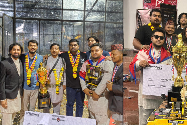 आइआइटी–बम्बे टेकफेस्टः नेविसंघ टोली अन्तर्राष्ट्रिय ‘रोबोवार्स’ च्याम्पियन